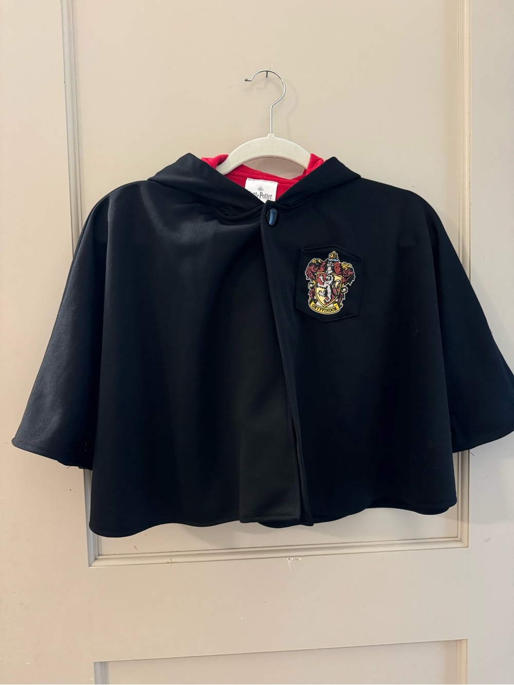 Harry Potter Little Kids Black Hooded Cloak with Gryffindor Crest